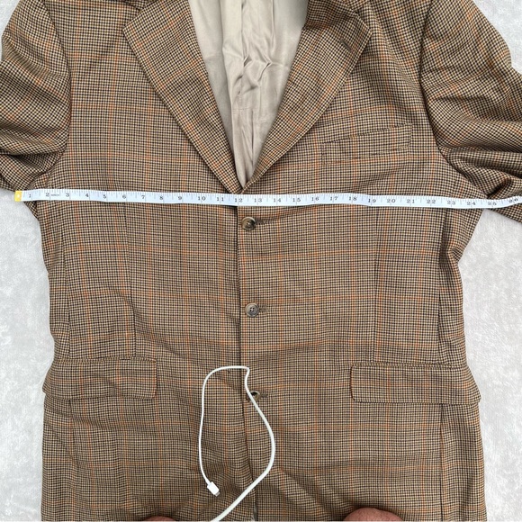 TED BAKER LONDON Houndstooth Blazer - Caramel Brown & Cream - 46L - Picture 13 of 16